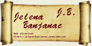 Jelena Banjanac vizit kartica